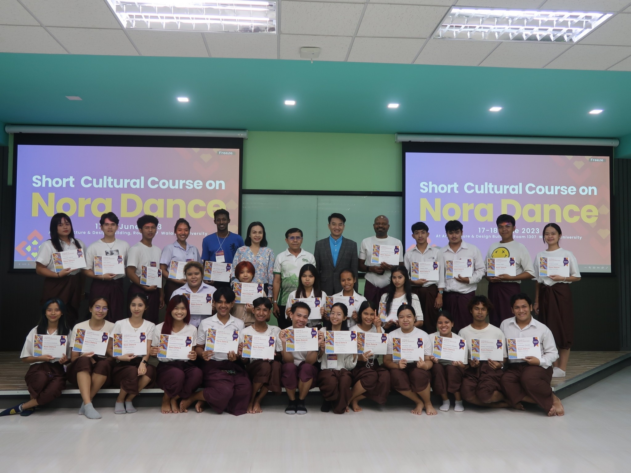 ศูนย์ส่งเสริมวัฒนธรรมและการกีฬาจัดโครงการ Short Cultural Course on Nora Dance ถ่ายทอดมรดกวัฒนธรรมให้กับนักศึกษานานาชาติ