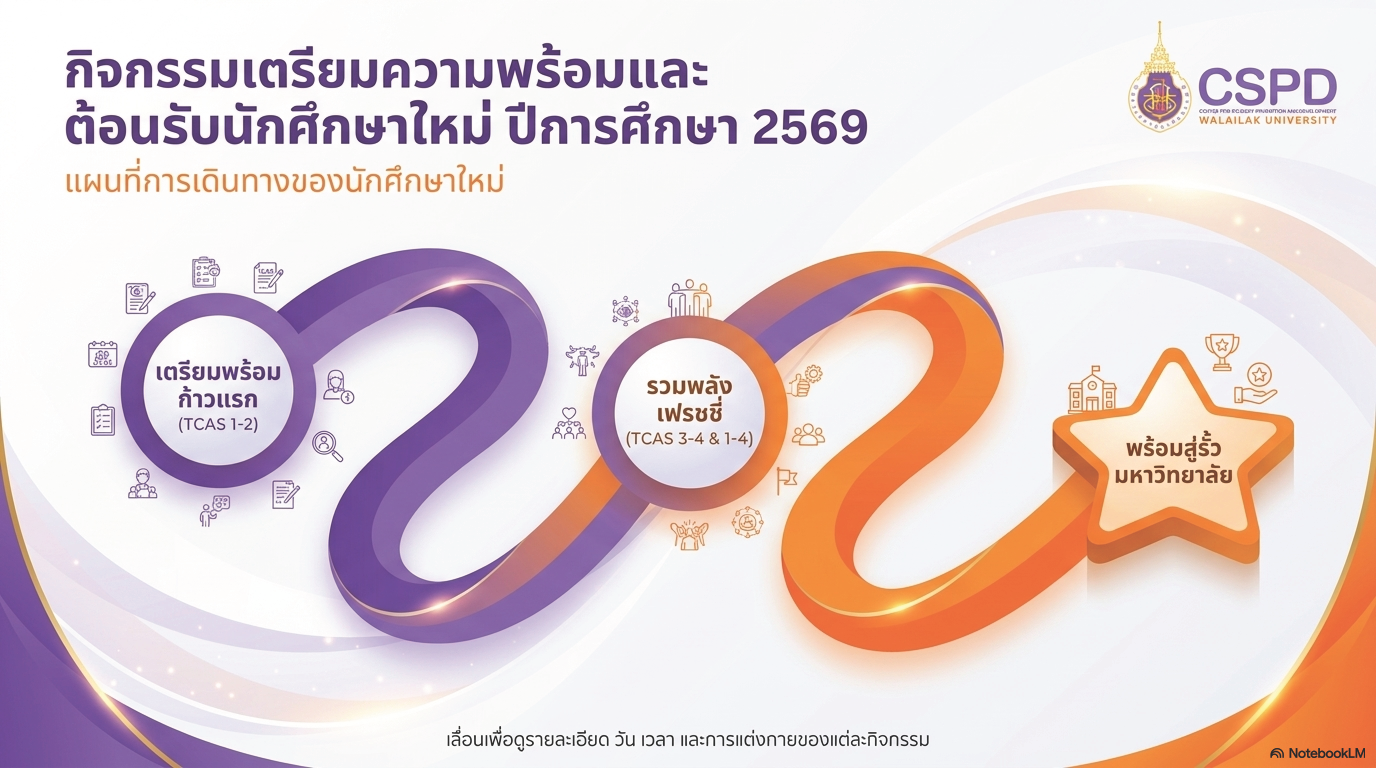 กิจกรรมเตรียมความพร้อมและต้อนรับนักศึกษาใหม่ ปีการศึกษา 2569