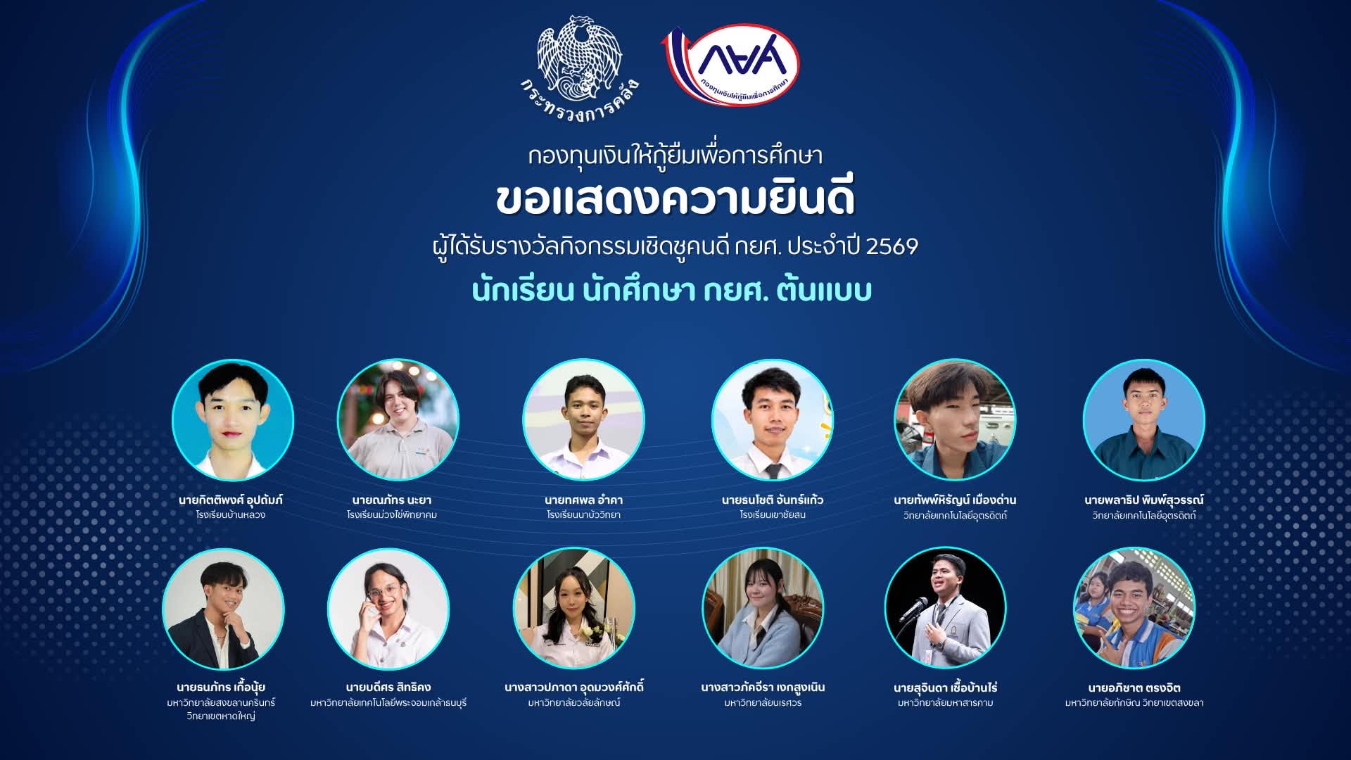 ขอแสดงความยินดีและชื่นชม “น้องปภาดา” นักศึกษาคนเก่ง คว้ารางวัลเชิดชูคนดี กยศ. ประจำปี 2569